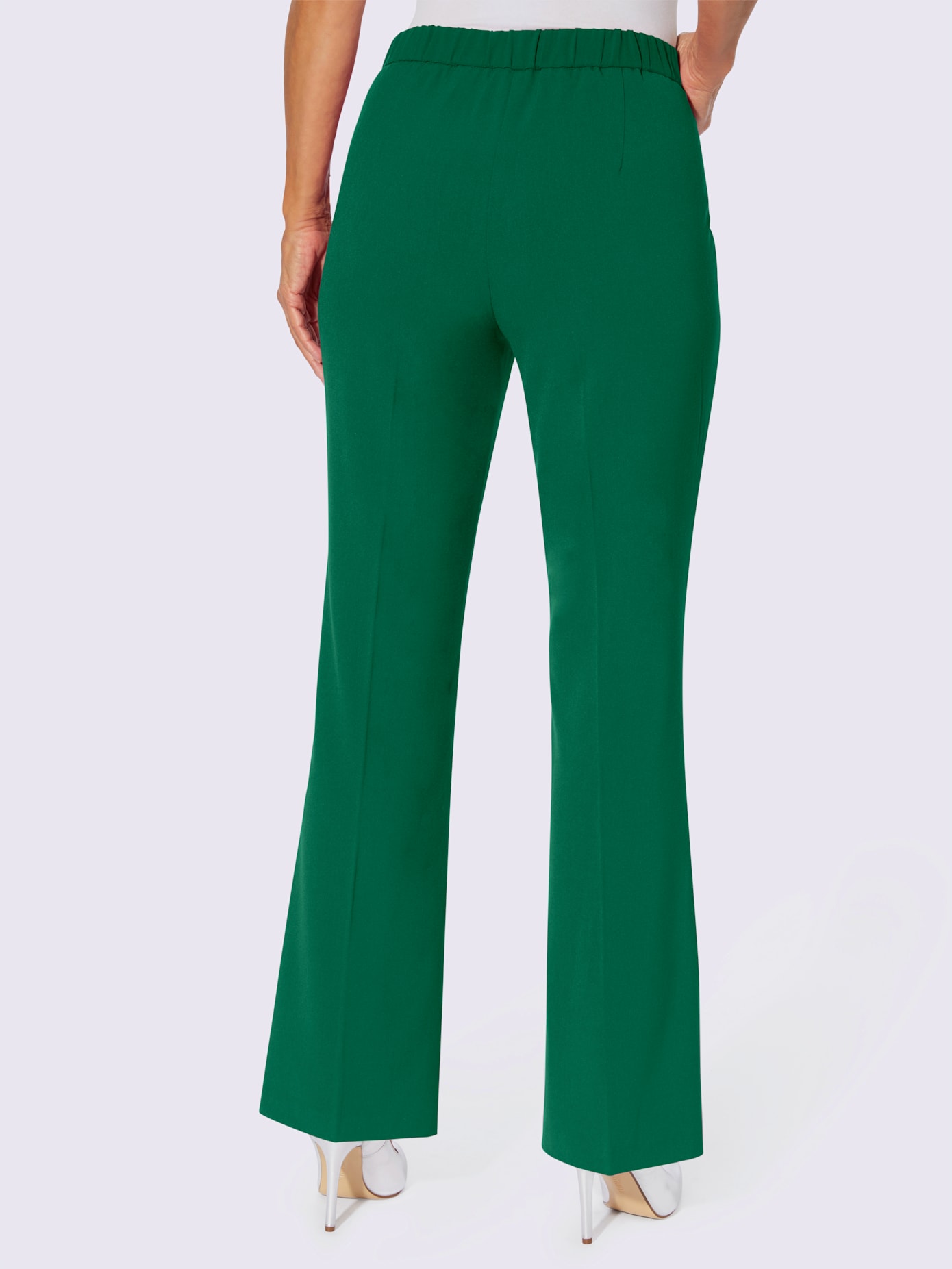 Pantalon mélange de matières facile d'entretien