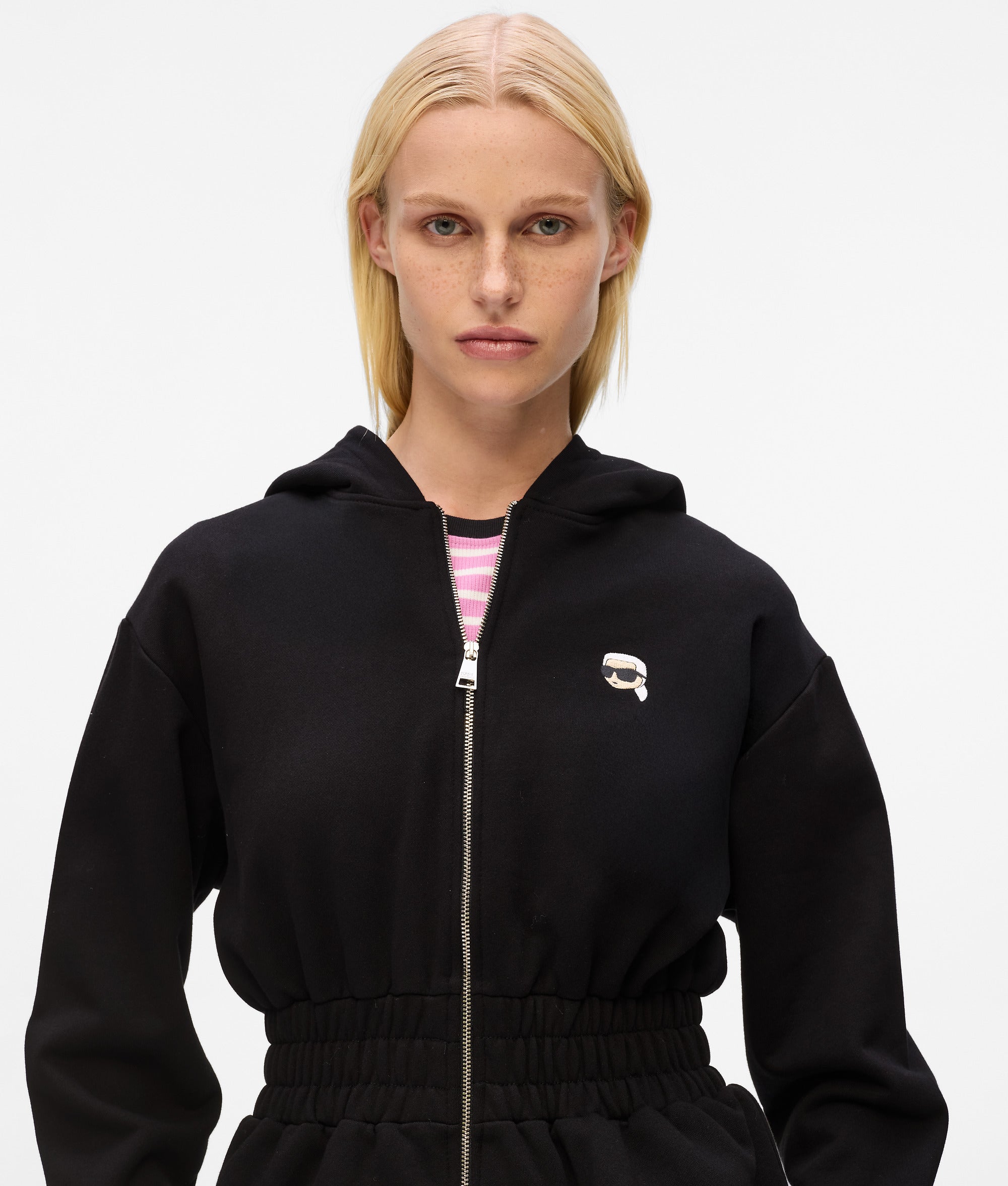 Ikon hoodie met figuurrits