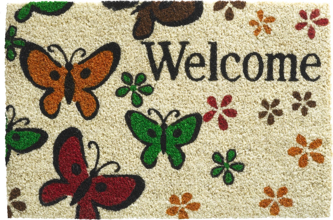 Kokosmat Ruco Print butterfly 40 x 60 cm
