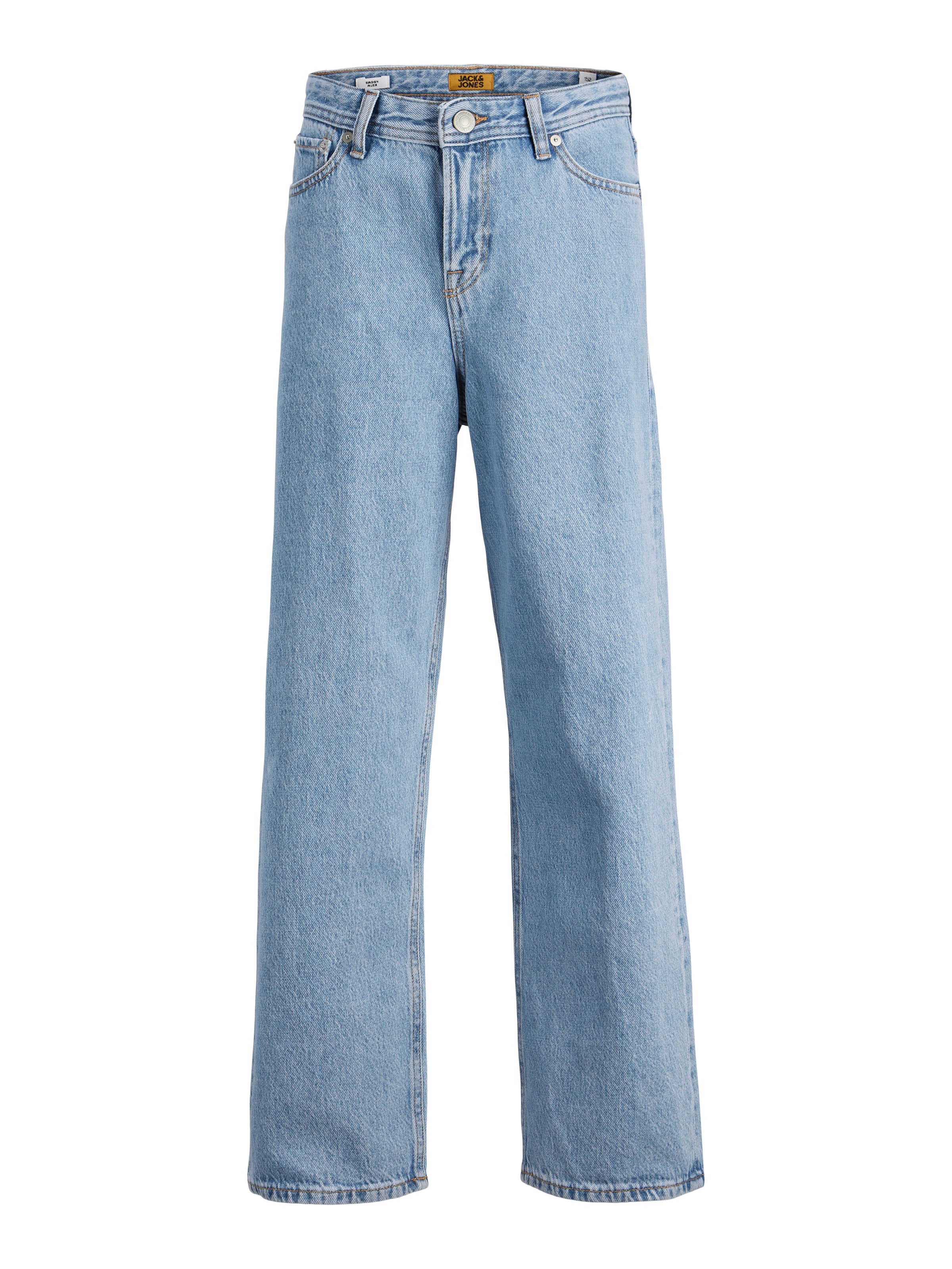 Jack & Jones Junior Relax-fit-Jeans »JJIALEX mit Baggy Fit und hoher Taille« Abriebeffekte, modisch, relaxed fit, Denim,