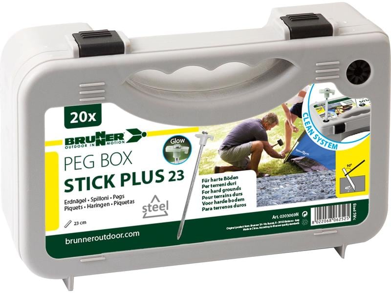 Brunner Stahl-Hering Pegbox Stick Plus Zeltnagel