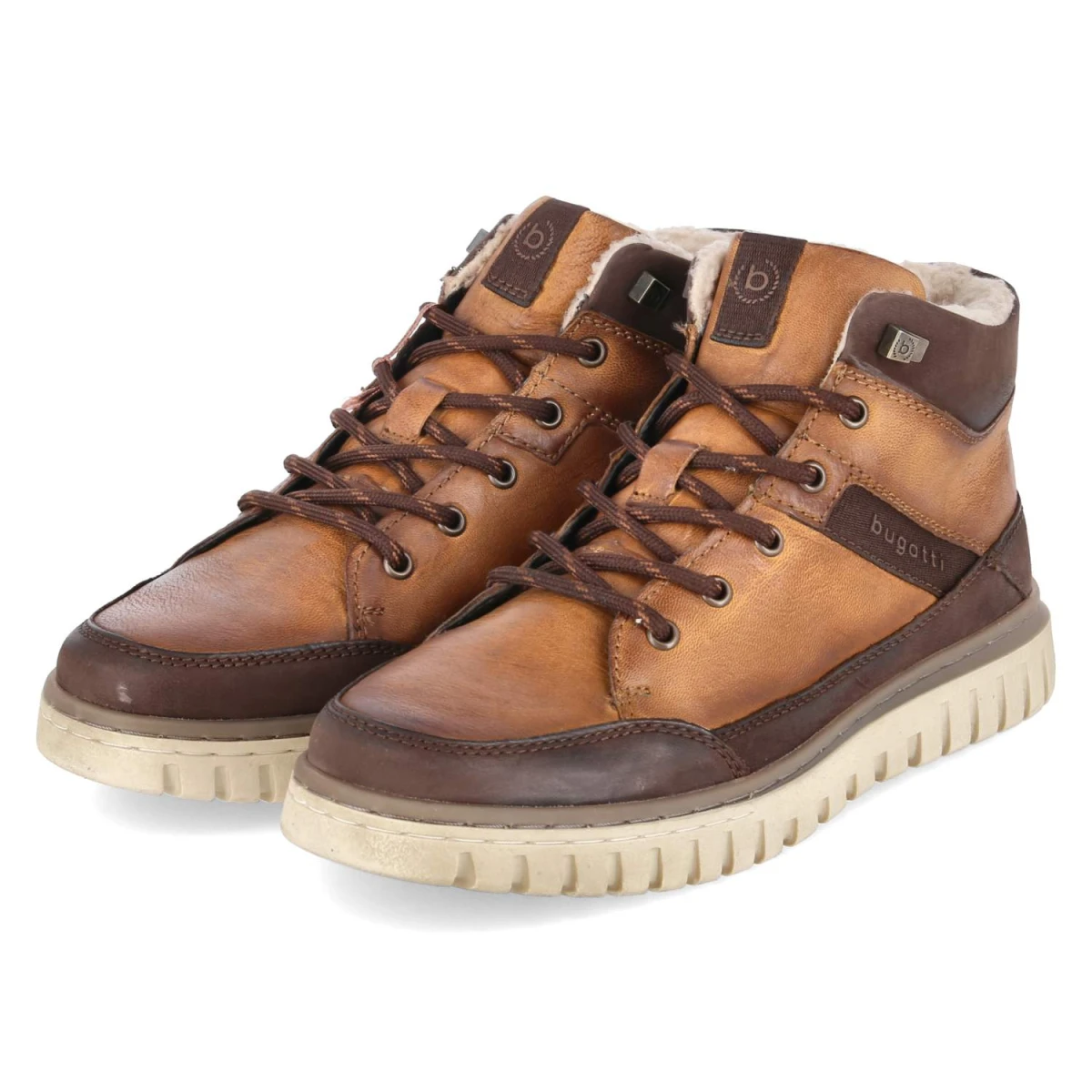BugattiWinterboots - cognac / dark brown