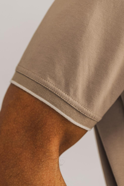 State of Art beige heren polo