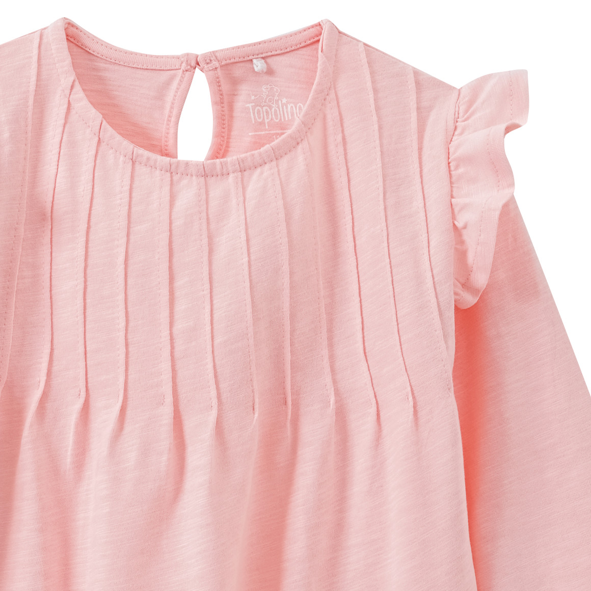 Topolino Mädchen Langarmshirt mit Biesen rosa
