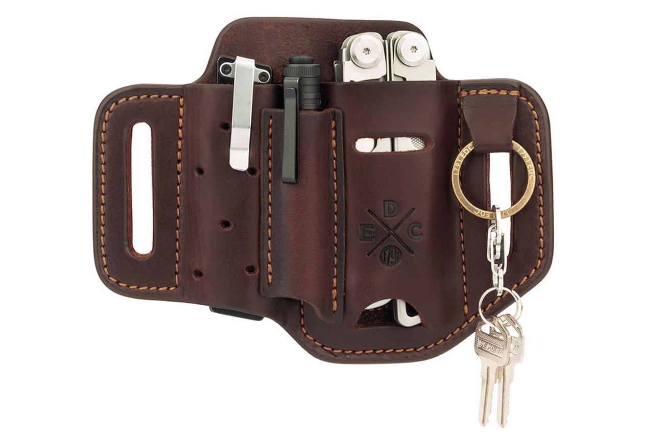 1791 EDC Heavy Duty Easy-Slide Small Flex Tool Organizer EDC-HD-ES-SF-BUR-A Burgundy, lederen riemholster