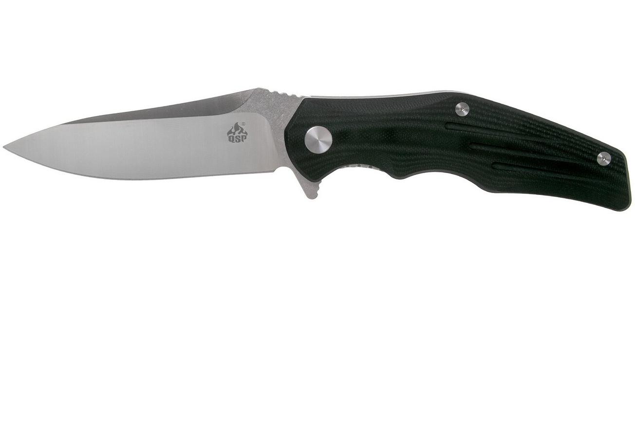 QSP Knife Pangolin QS105-A Black G10 zakmes