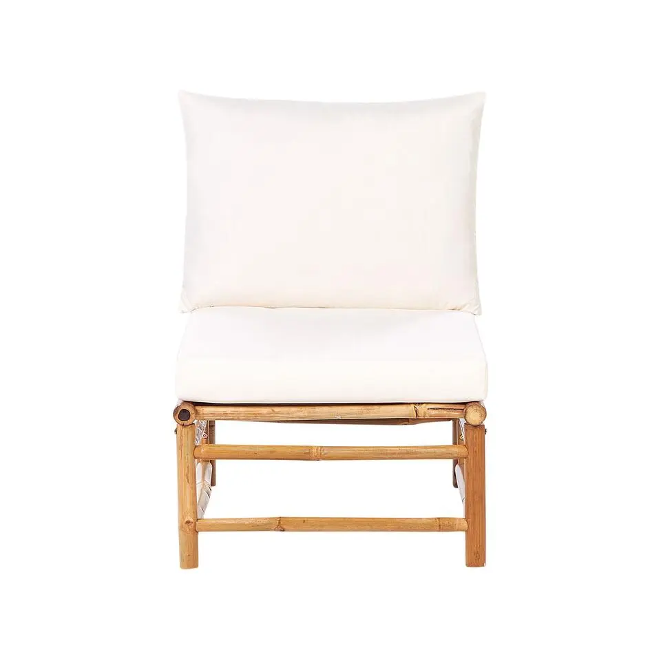 CERRETO - Loungeset 5-zits met salontafel - Wit - Bamboehout