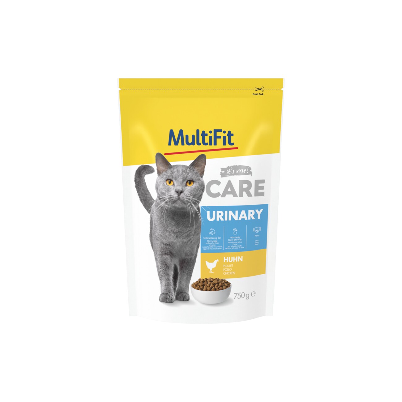 MultiFit Care Trockenfutter Katze, Adult, Urinary, Huhn 750 g