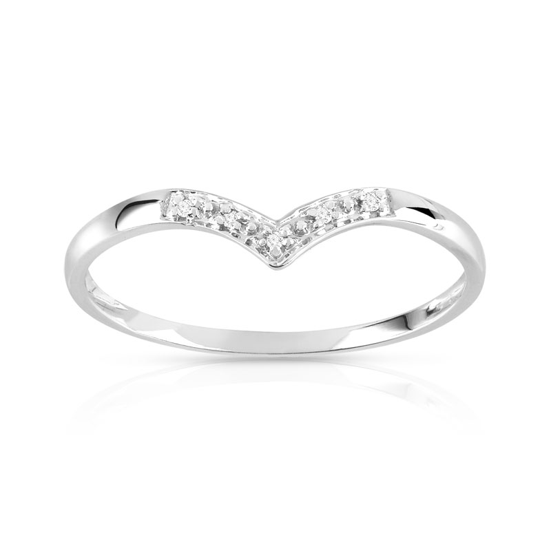 Bague or 375 blanc 