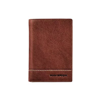 Maverick Rough Gear - Portefeuille - RFID, with removable cardholder - cuir de buffle pleine fleur à tannage végétal - brun