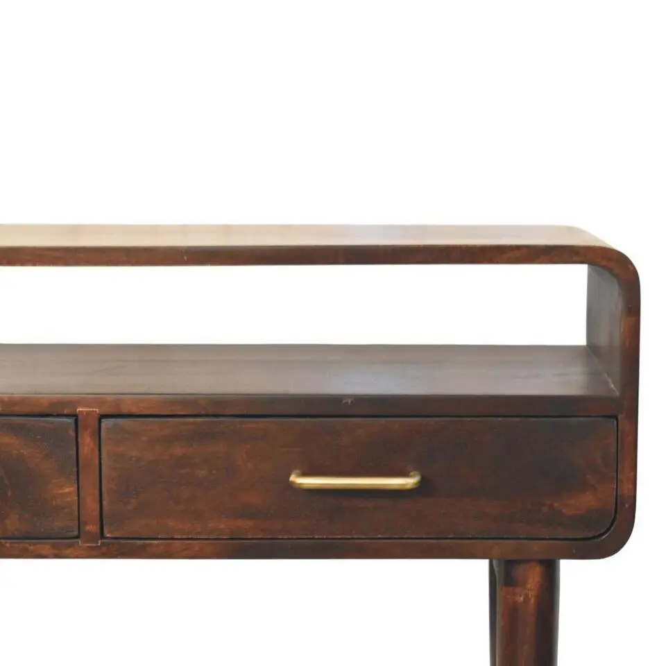 Apollo Loop Console, 2 Lades en Open Gleuf, Donkerbruin