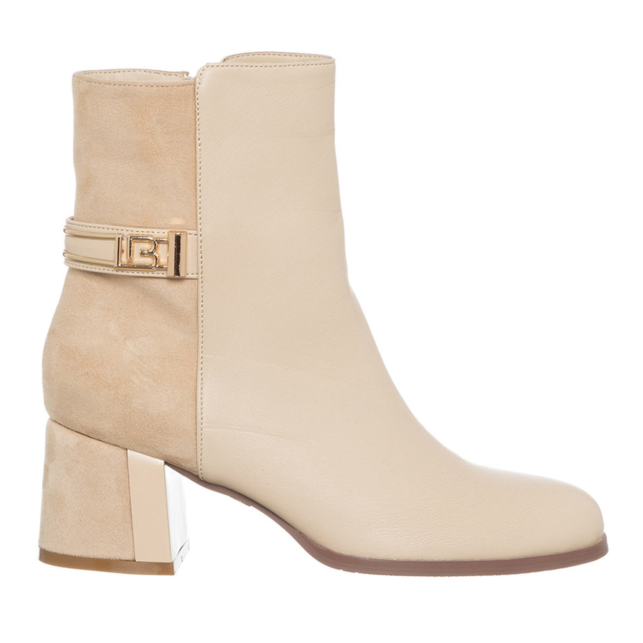 Laura Biagiotti Bottines Sibile écrues - Talon 6 cm