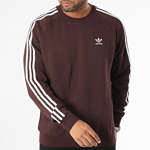 Sweat Crewneck A Bandes 3 Stripes IK8382 Marron