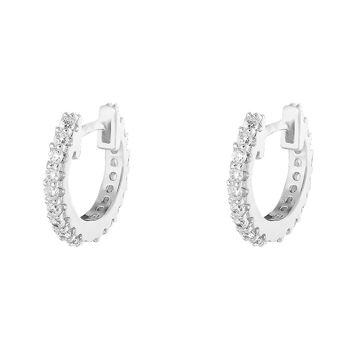 Boucles d'oreilles créoles Agatha Austral argent