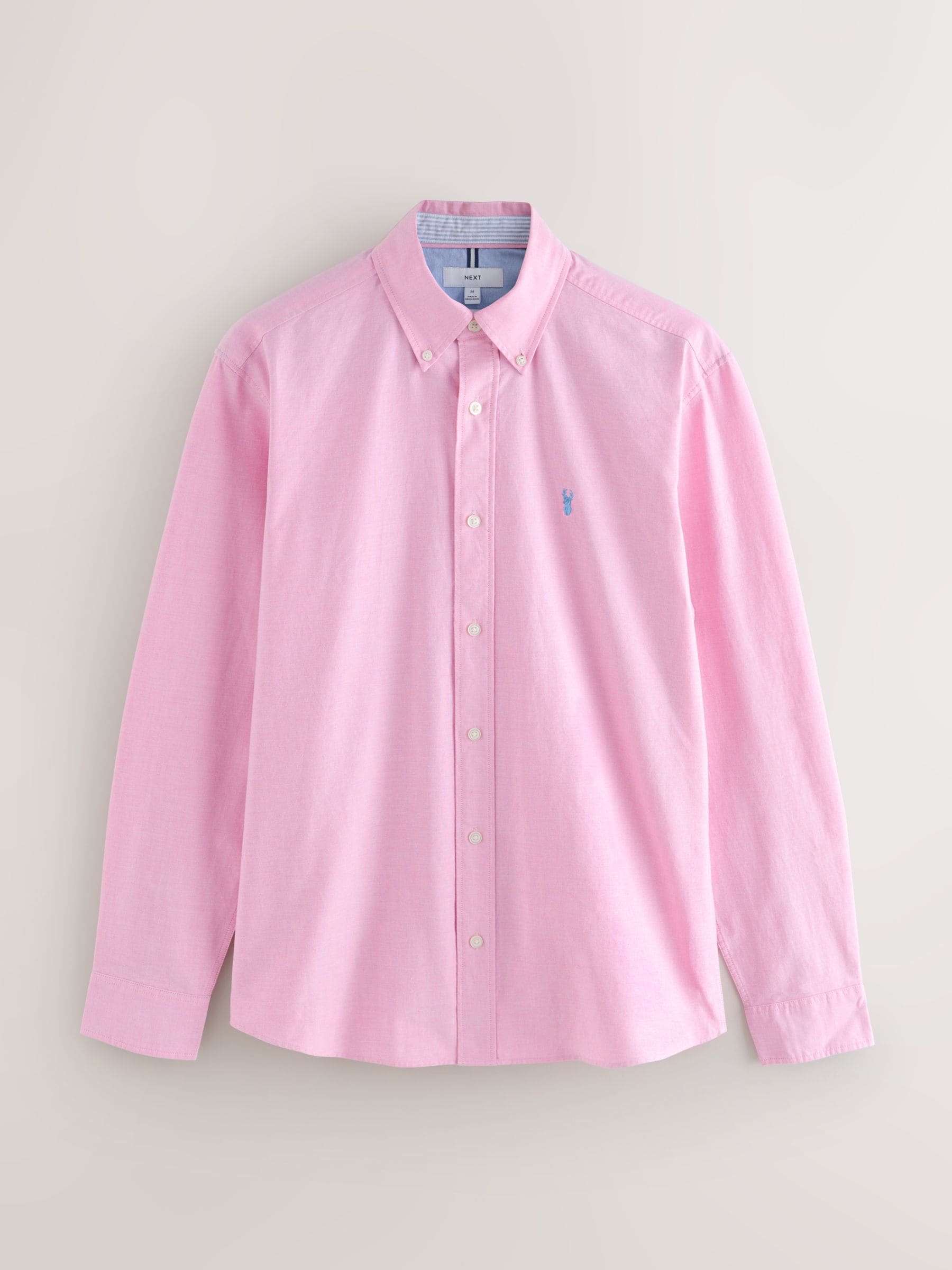 Roze - Slim Fit - Oxford-hemd met lange mouwen