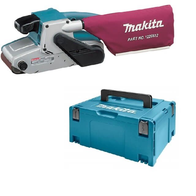 Makita 9404J 230V bandschuurmachine 100mm 1010W in Mbox