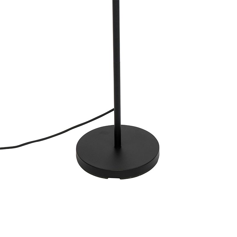 Buiten vloerlamp zwart met witte kap IP65 25 cm - Virginia