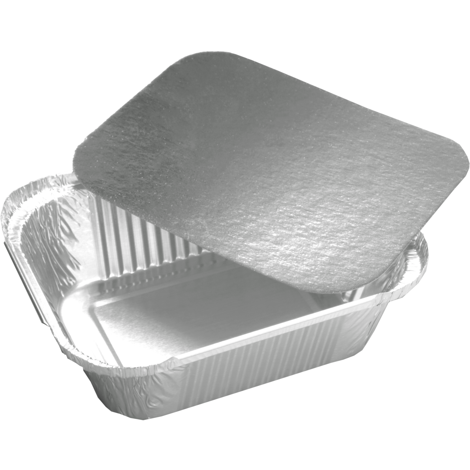 Bak, Aluminium, 250ml, opstaande rand, incl. deksel, 122x96x34mm, zilver