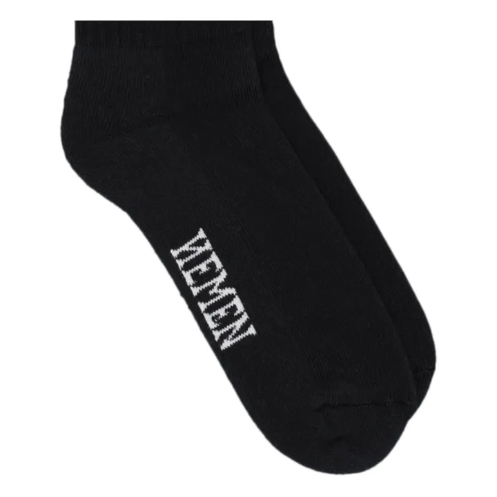 Hemen Biarritz Chaussettes Coton Bio | Noir