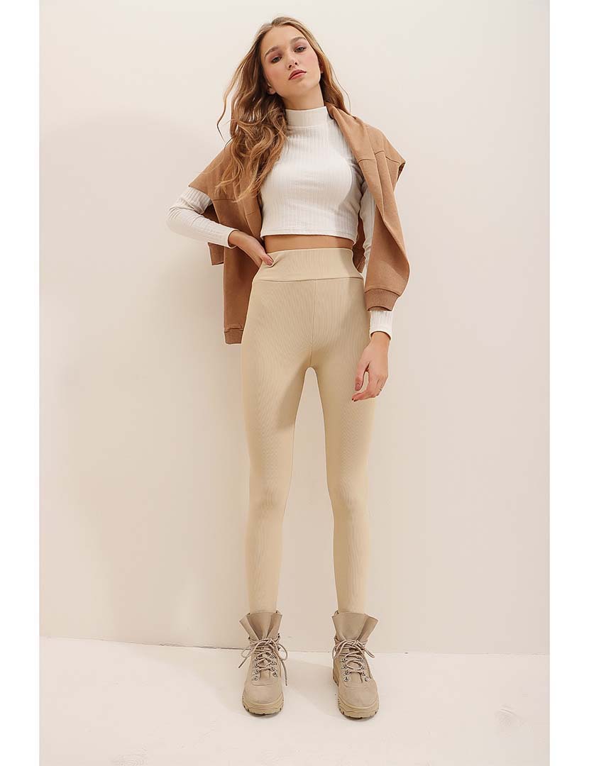 Beige Ladies Leggings