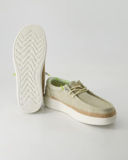 Fusion Lily linen moss Slipper in Grün