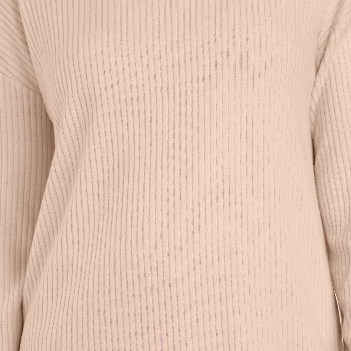 Gina Damen Langarmshirt mit Rippstruktur beige