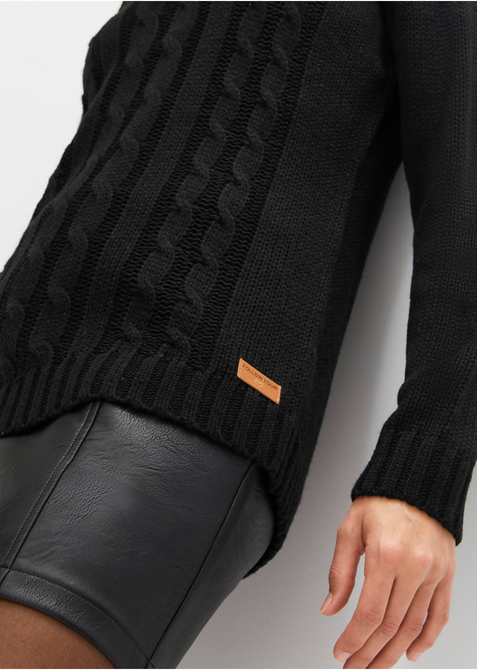 Pull camionneur à motif torsadé