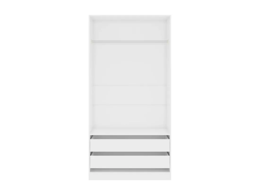 Garde-robe Blanc brillant 100x50x200