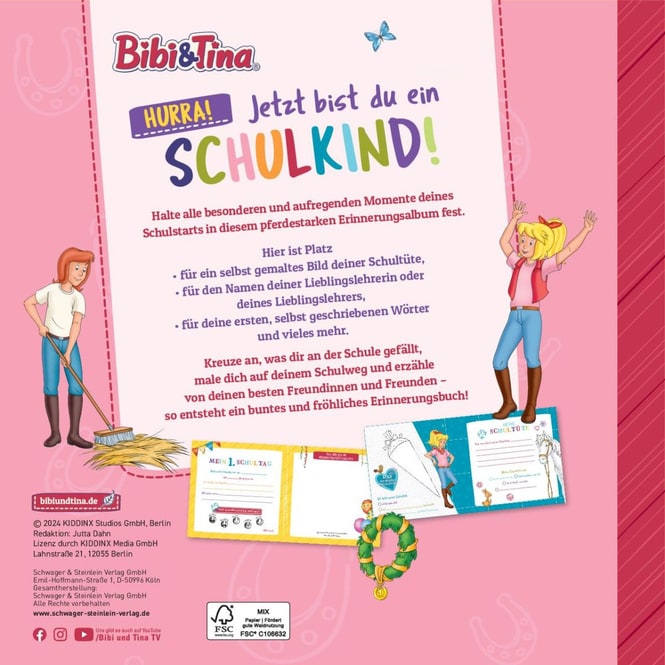 Bibi & Tina - Ab heute bin ich Schulkind! - Mein Erinnerungsalbum zum Schulanfang