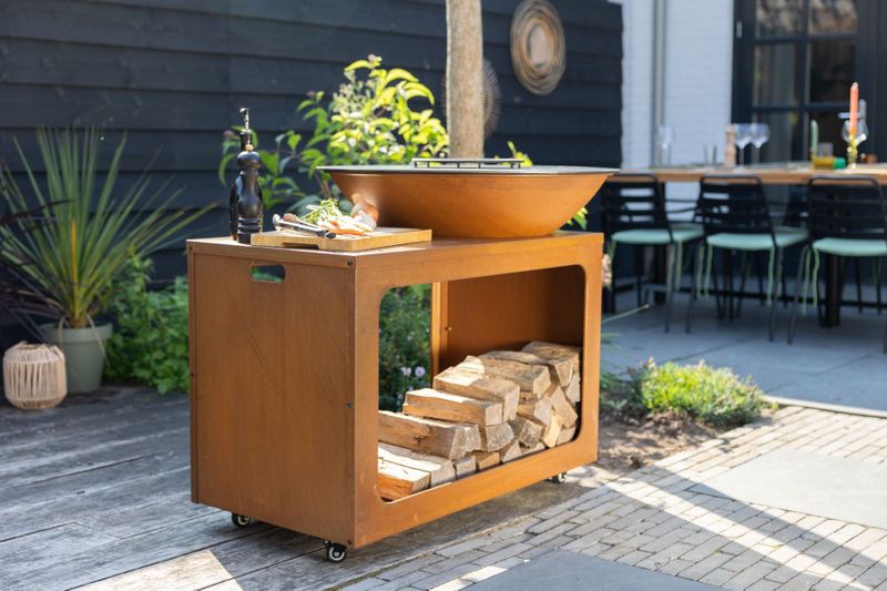 BASTE - Island 80 - Vuurschaal BBQ - Cortenstaal