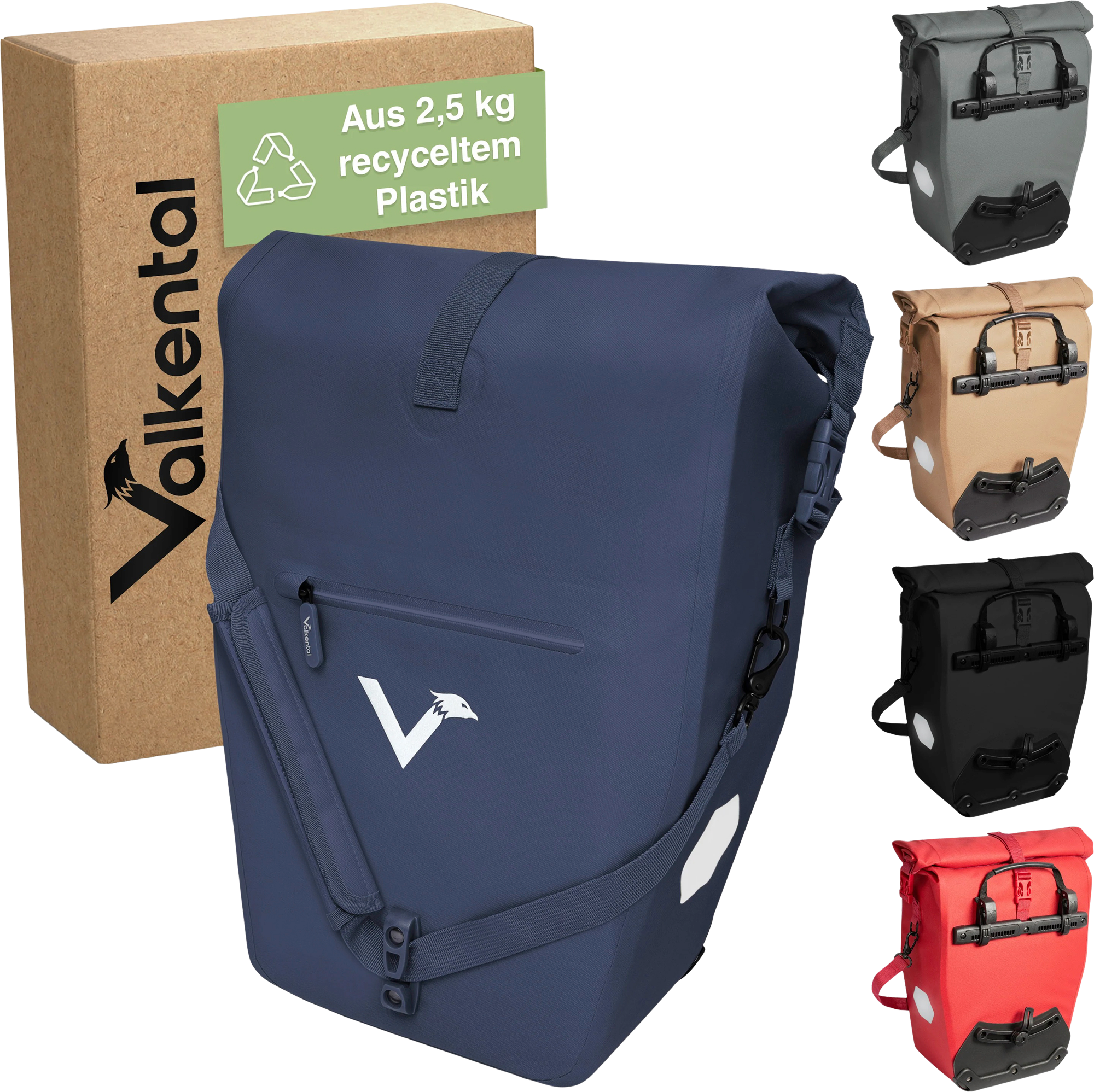 Valkental ValkOcean Gepäckträgertasche 28 Liter blau