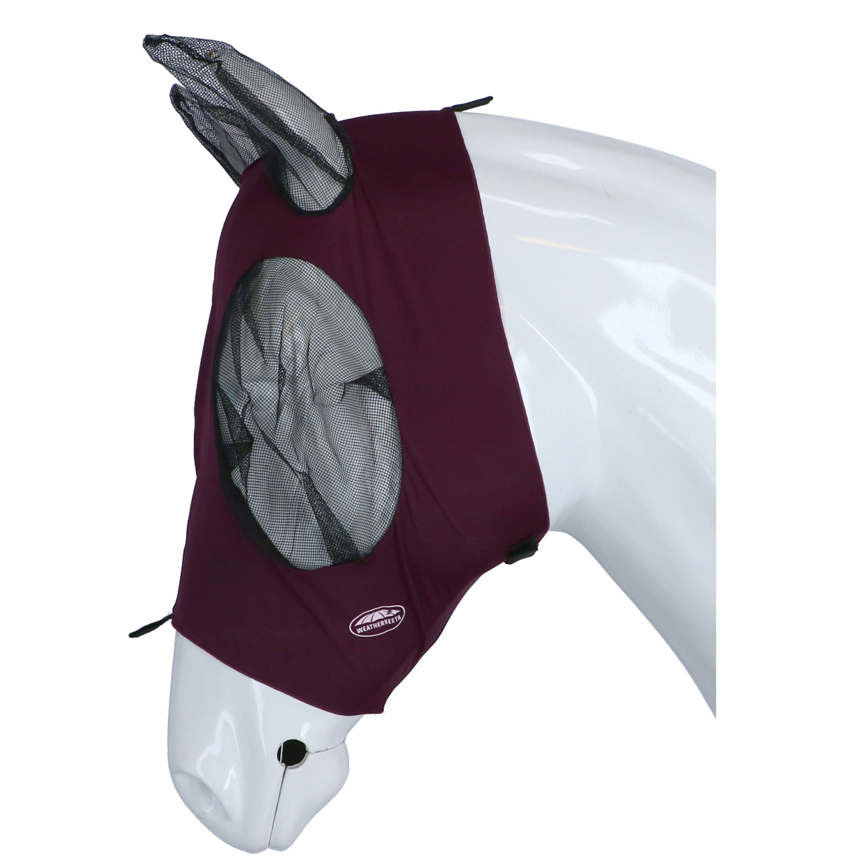 WeatherBeeta Vliegenmasker Deluxe Stretch Bug met Oren Paars/Zwart