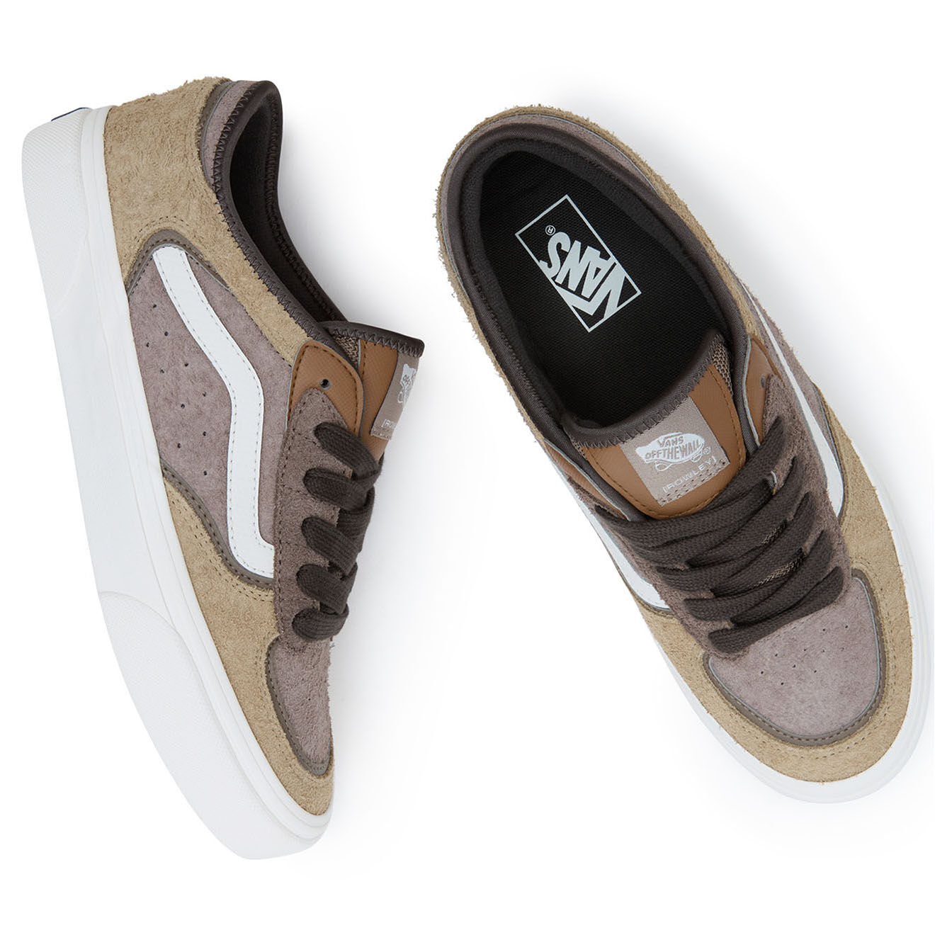 Vans Baskets en Velours de Cuir Rowley Classic marron