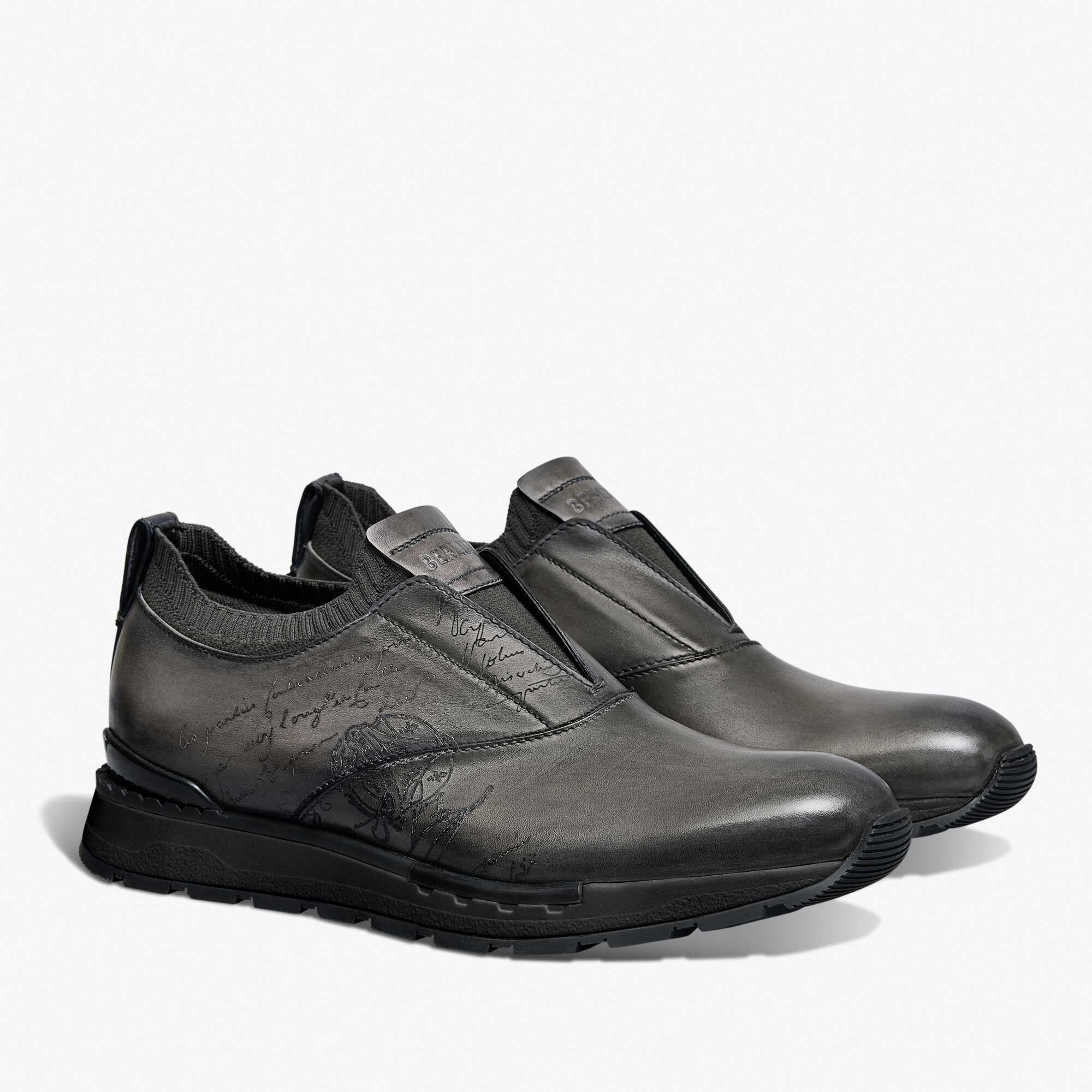 Slip On Sneaker Fast Track En Cuir Et Maille
