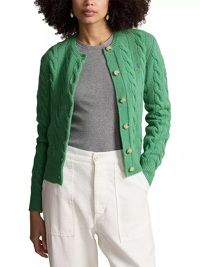 POLO RALPH LAUREN Cardigan Slim Fit grün