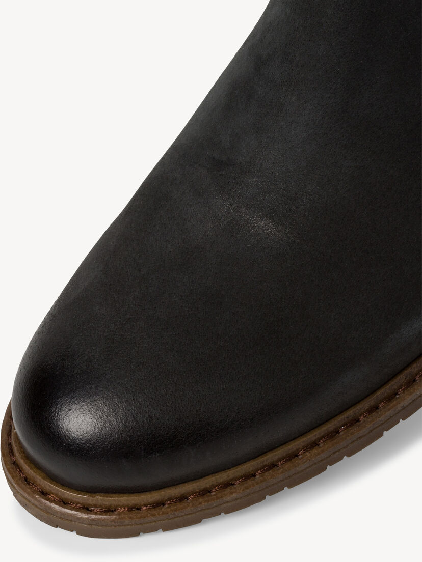 Leren Chelseaboot - zwart