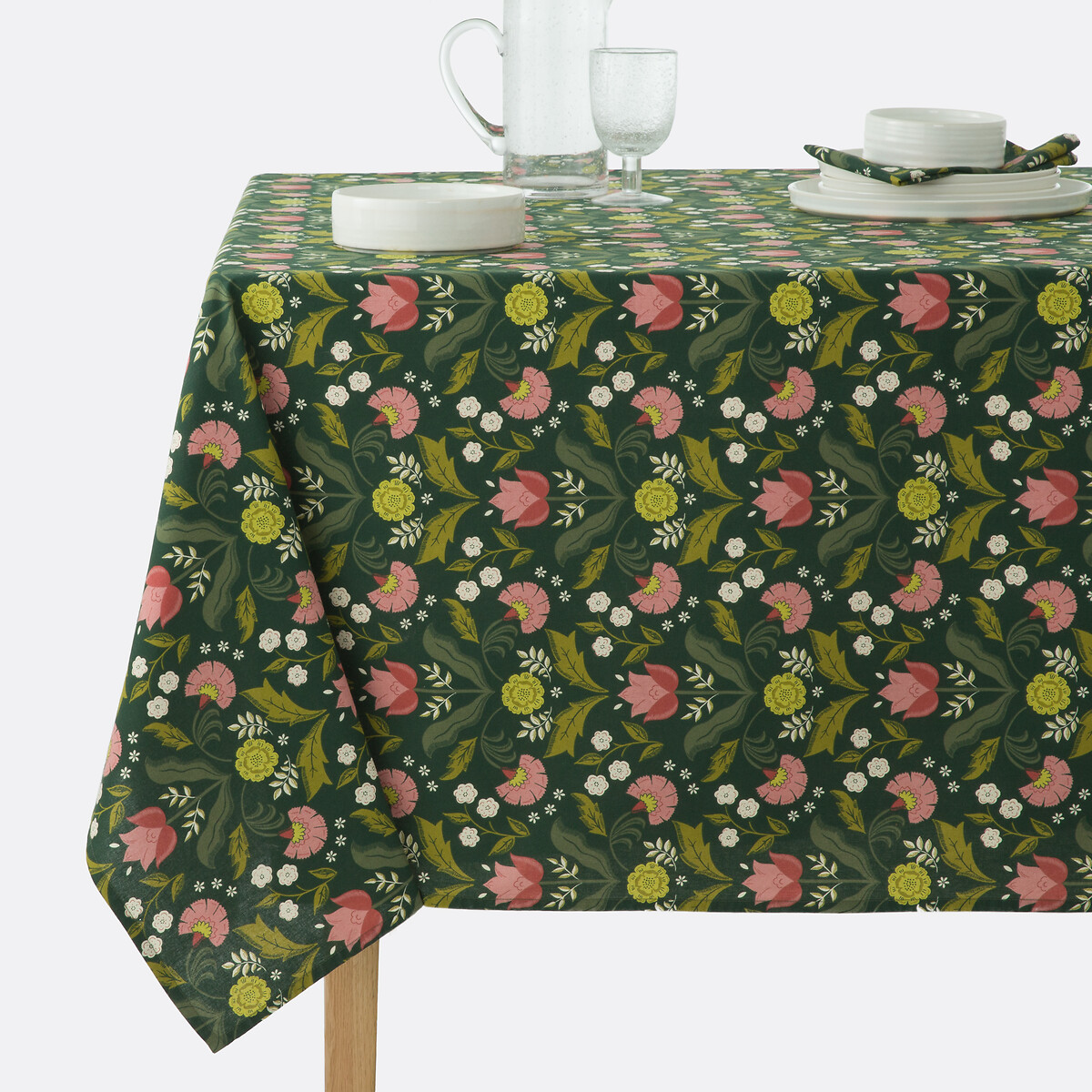 LA REDOUTE INTERIEURS<br>Toalha de mesa estampada em algodão lavado, Suzanna