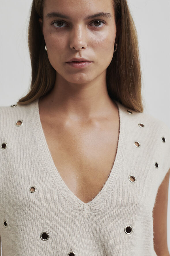 Second Female Camra Knit Vest Summer sand