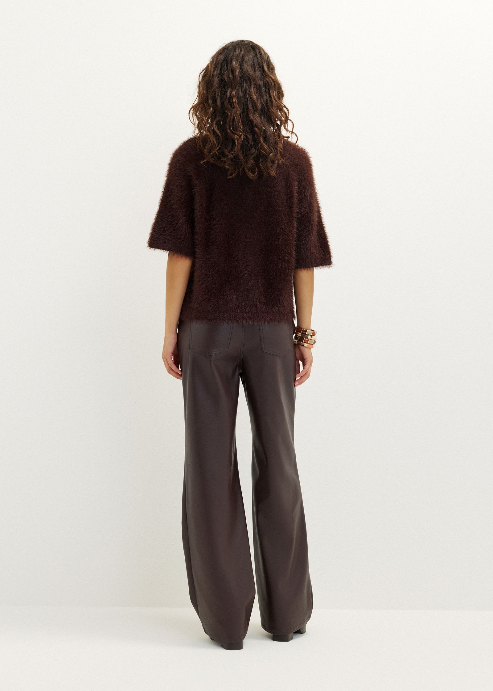 Fluffy trui met raglan mouw