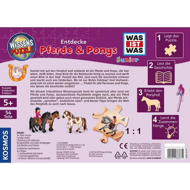 Was ist Was Junior - Wissenspuzzle - Entdecke Pferde & Ponys