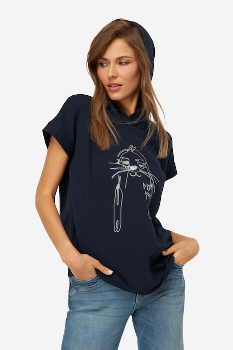 Hoodie, Robben-Print, Kapuze, OEKO-TEX