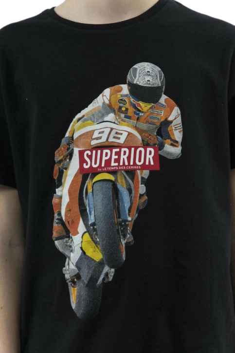 tee shirts manches courtes Le Temps Des Cerises xanderbo noir