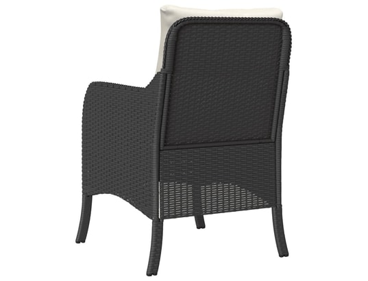 VIDAXL - Chaises de jardin avec coussins 2 pcs noir résine tressée
