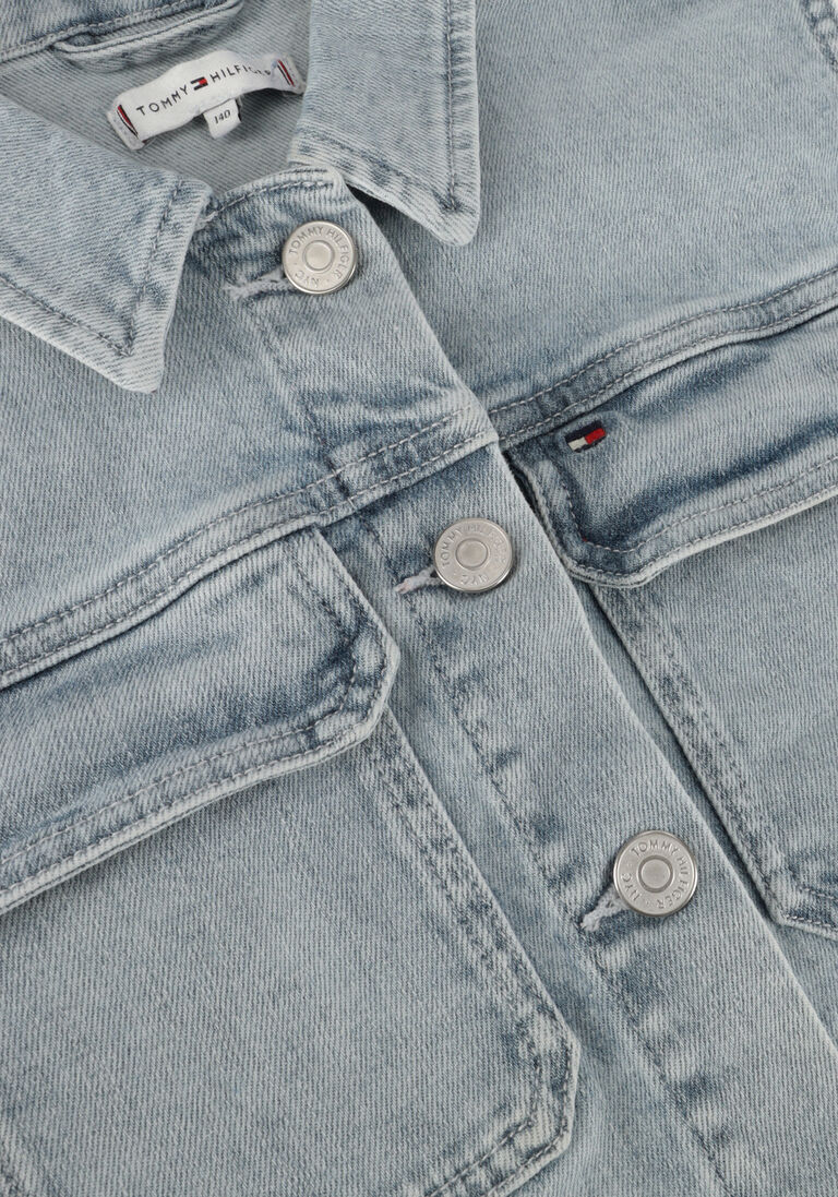 TOMMY HILFIGER lichtblauwe tommy hilfiger gilet denim bleached hemp vest slvss