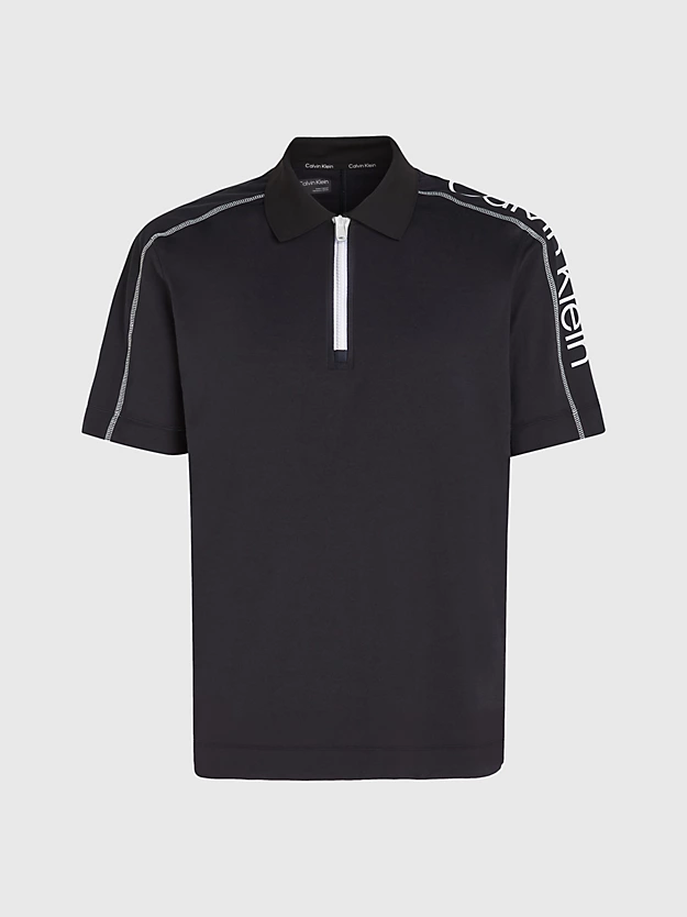 Camisa polo com zíper