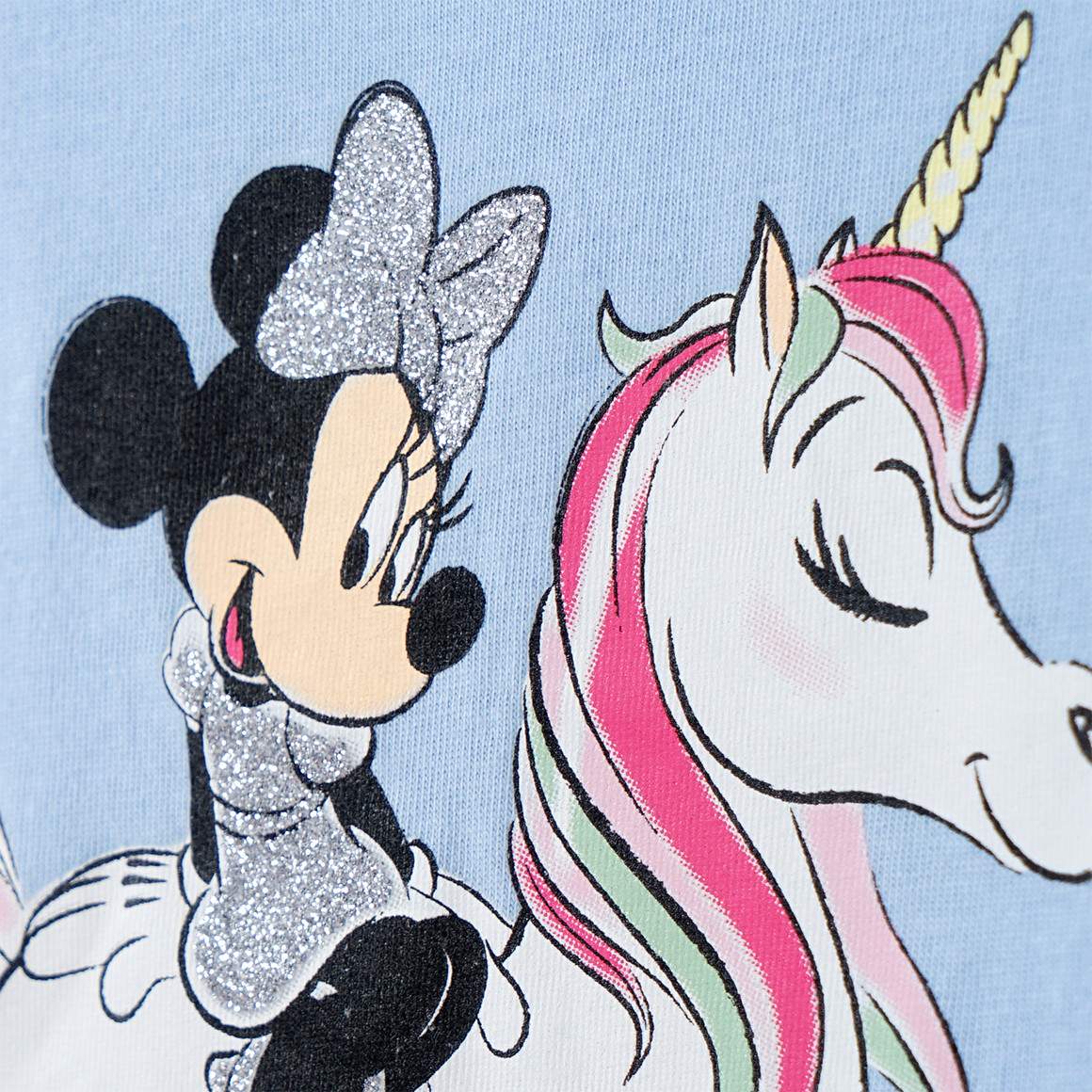 Topolino Minnie Maus T-Shirt aus Bio-Baumwolle hellblau