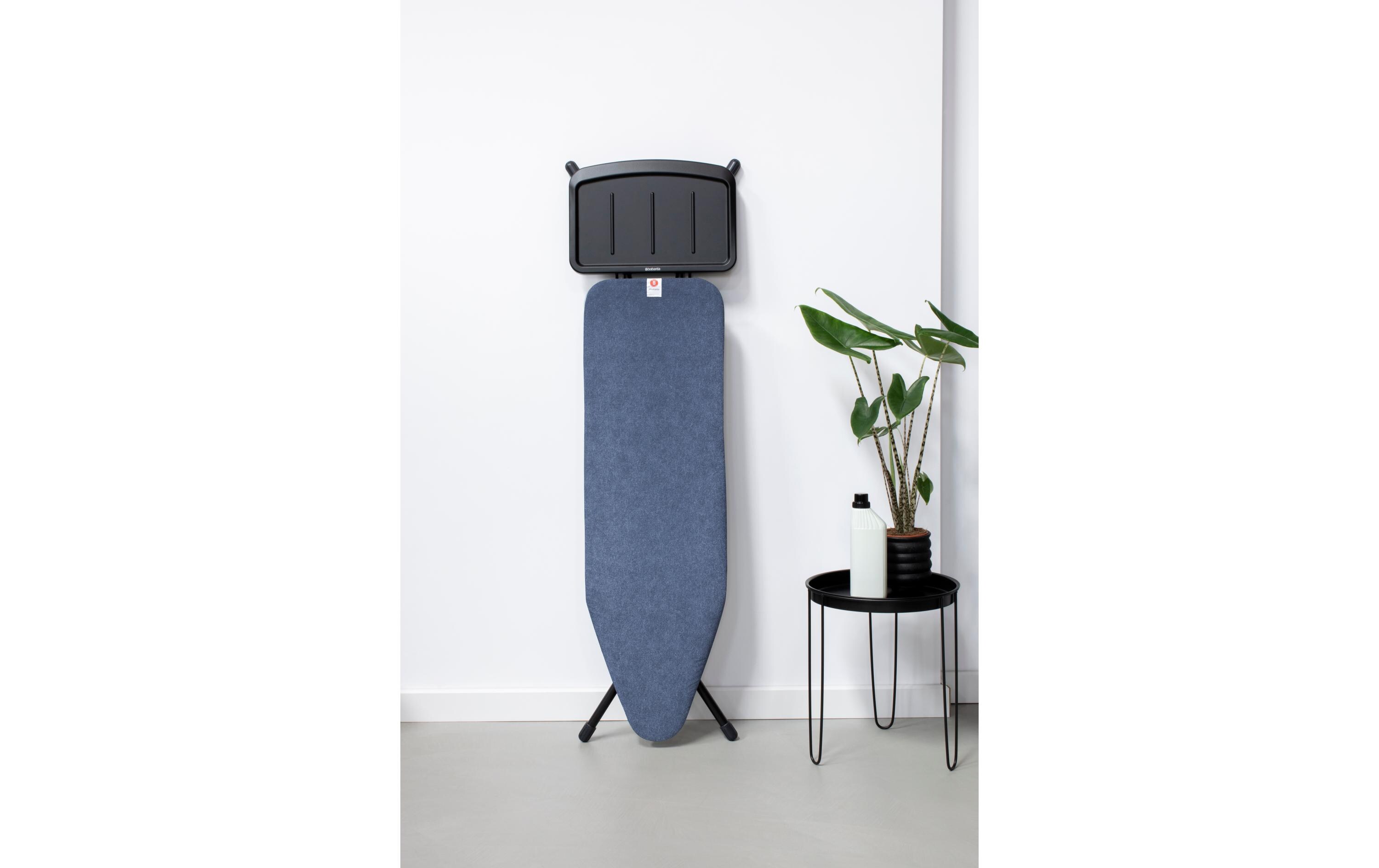 Bügeltisch mit Dampfstationsablage Denim Blue<br>Bügelbrett B, 124 cm x 38 cm