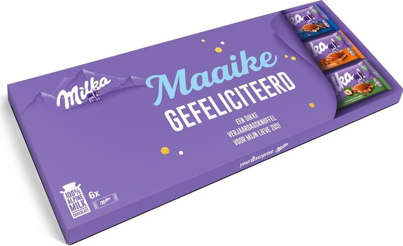 Mega Milka - Chocolade Reep - 6 Stuks - Gepersonaliseerd