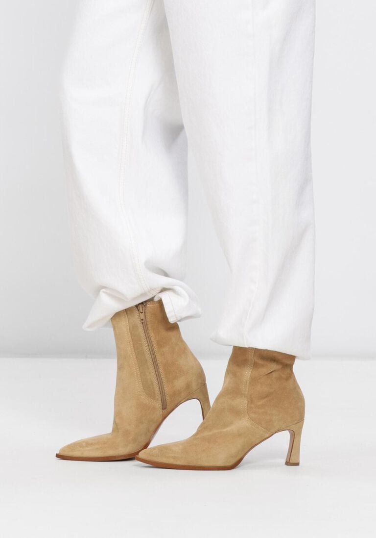 beige lina locchi enkellaarsjes av 136 lis