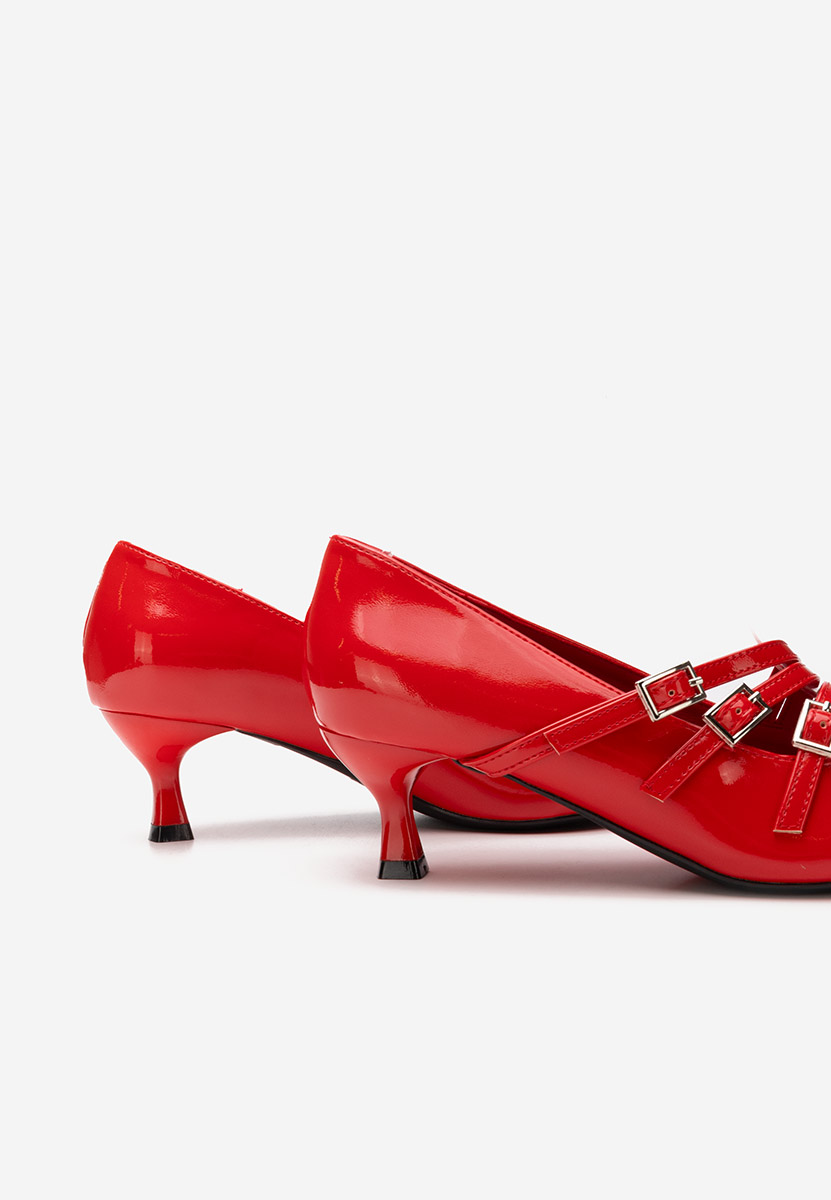 Chaussures à talon fin rouges Marcella